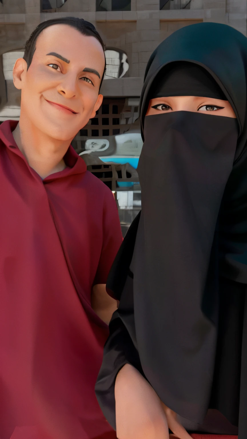 Arafat wears a black hijab and red shirt, burka, profile picture 1024px, Beautiful burqa woman, Covered face, Thomas D&#39;Antoni and Malika Favre, With a smiling orientalist face, profile picture, The face is wrapped in a black scarf, Snapchat image, With a covered face, Wear