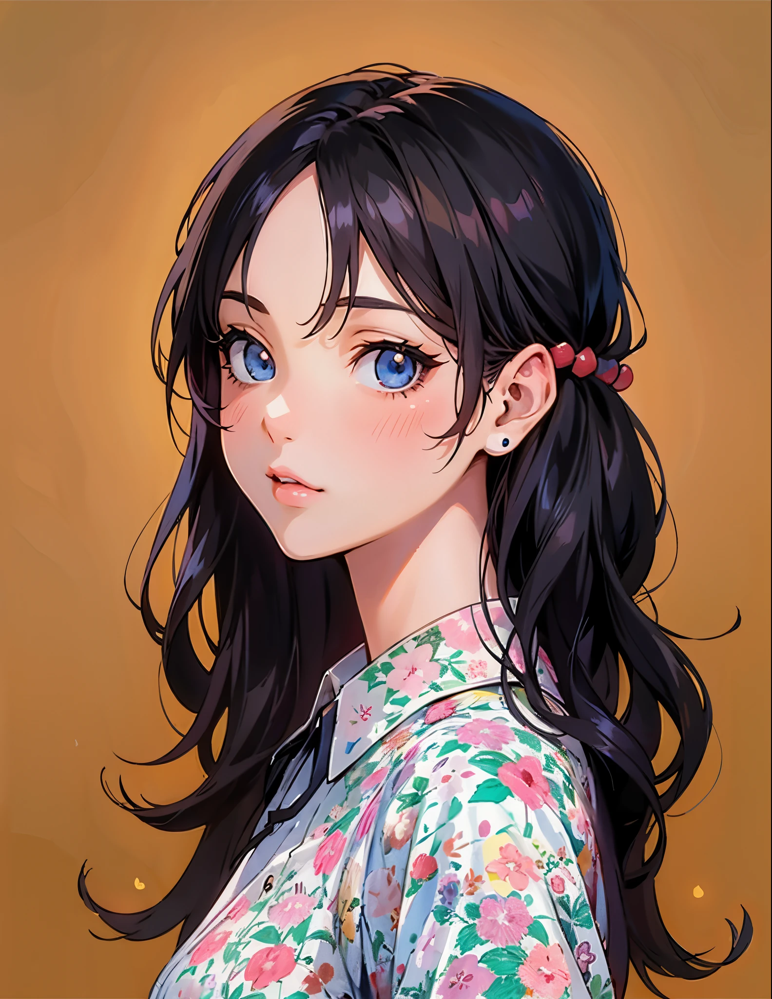 A two-dimensional anime girl,