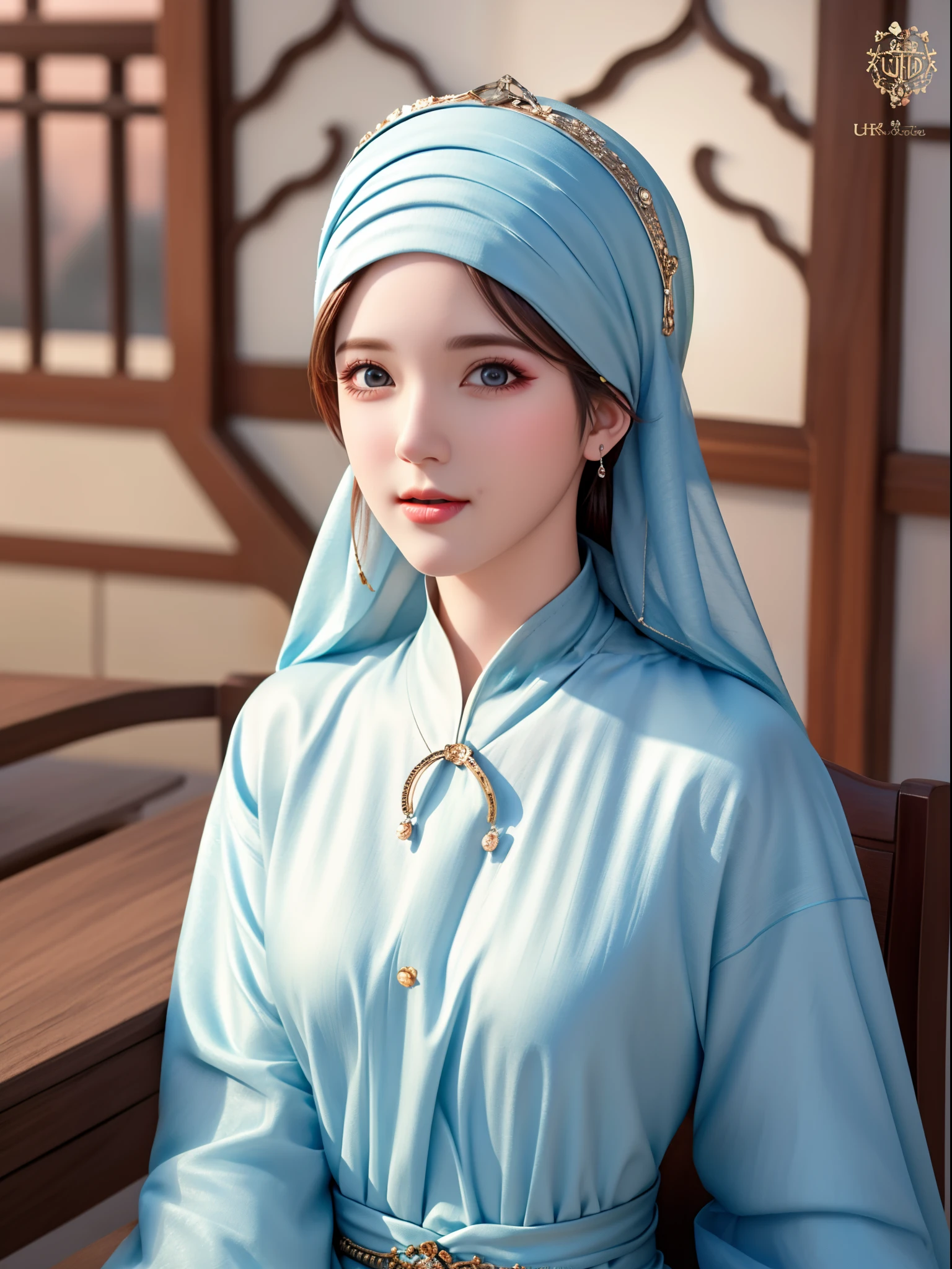 1girl, solo, beautiful face, high detailed realistic eyes, double eyelids, high detailed realistic pupils, upon body from head to waist, (wearing hijab:1.37), (moslem headscarf:1.37), reading glasses, sitting alone on a long chair, amazing mosque park background, taj mahal, best quality, masterpiece, highres, moslem female dress, Beautiful face, (upon body from head to waist:1.35), tyndall effect, photorealistic, dark studio, two tone lighting, 8k uhd, dslr, soft lighting, high quality, volumetric lighting, candid, Photograph, high resolution, 4k, 8k, Bokeh, (hyperrealistic girl), (illustration), (high resolution), (extremely detailed), (best illustration), (beautiful detailed eyes), (best quality), (ultra-detailed), (masterpiece), (wallpaper), (photorealistic), (natural light), (rim lighting), (detailed face), (high detailed realistic skin face texture), (anatomically correct), (heterochromic eyes), (detailed eyes), (sparkling eyes), (dynamic pose), hair completely covered by the hijab