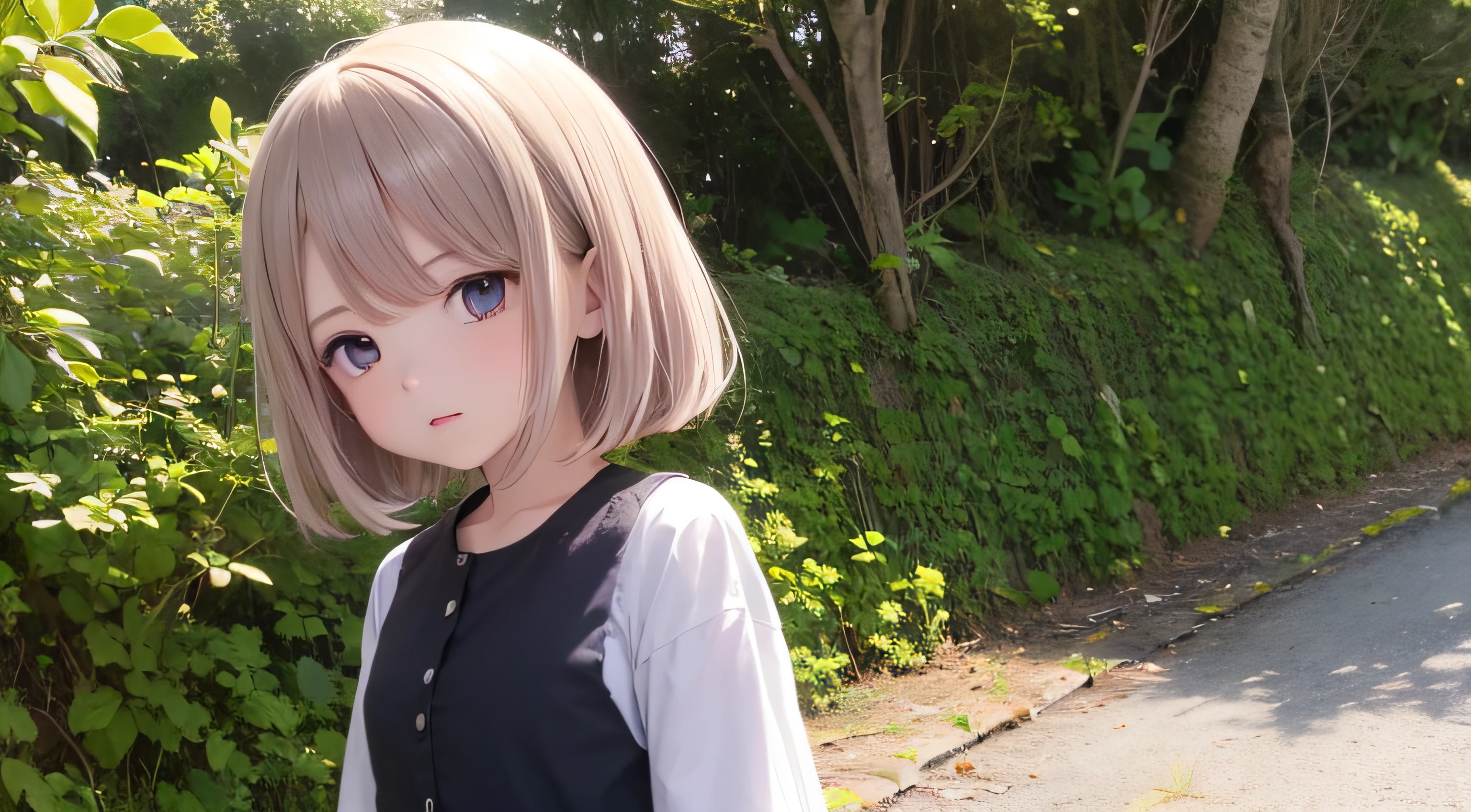 (obra prima) (perfection) (ultrarrealista) (sem defeitos) menina de anime, olhando para o espectador, olhando para a camera, assustada, primeira vez, envergonhada