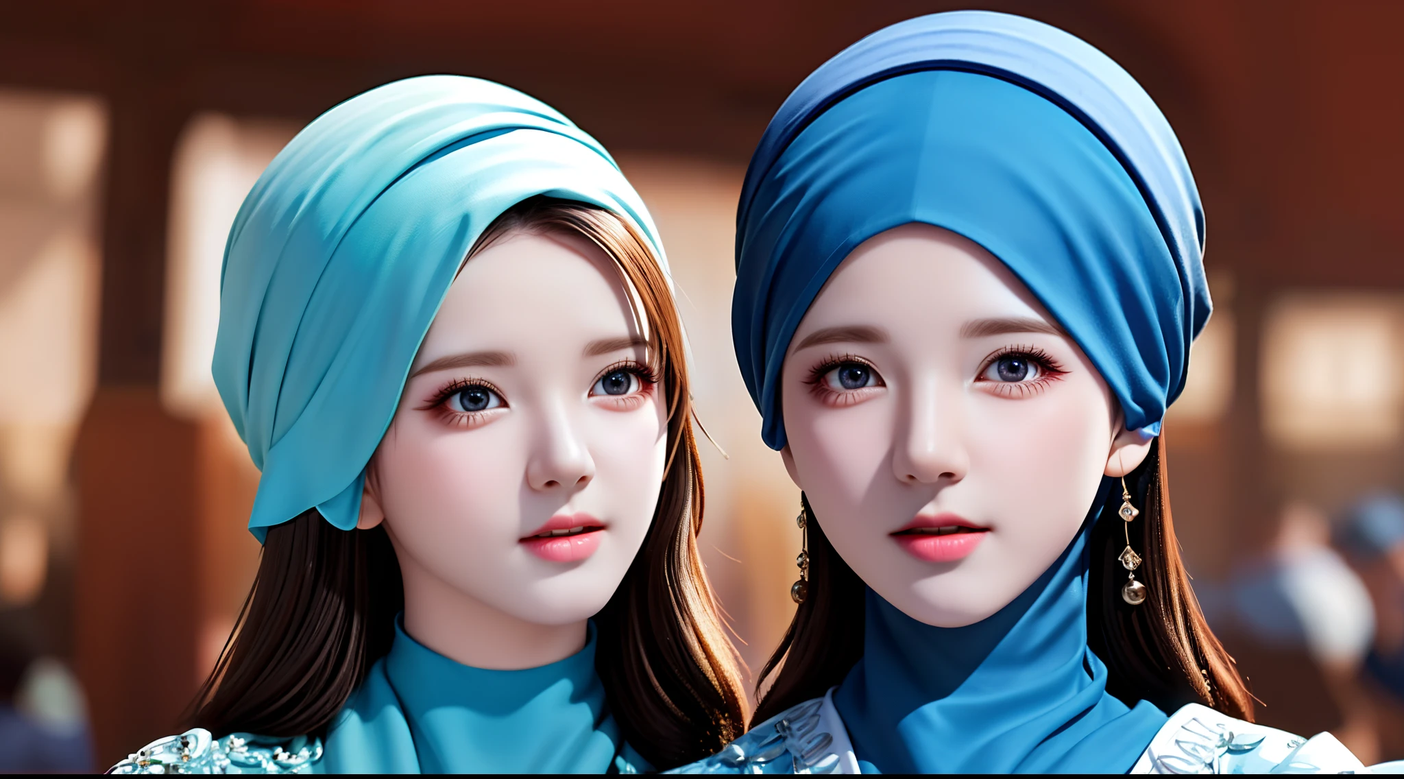 1girl, solo, beautiful face, high detailed realistic eyes, double eyelids, high detailed realistic pupils, (upon body from head to waist:1.36), (wearing hijab:1.37), (moslem headscarf:1.37), reading glasses, sitting alone on a long chair, amazing mosque park background, taj mahal, best quality, masterpiece, highres, moslem female dress, Beautiful face, (upon body from head to waist:1.35), tyndall effect, photorealistic, dark studio, two tone lighting, 8k uhd, dslr, soft lighting, high quality, volumetric lighting, candid, Photograph, high resolution, 4k, 8k, Bokeh, (hyperrealistic girl), (illustration), (high resolution), (extremely detailed), (best illustration), (beautiful detailed eyes), (best quality), (ultra-detailed), (masterpiece), (wallpaper), (photorealistic), (natural light), (rim lighting), (detailed face), (high detailed realistic skin face texture), (anatomically correct), (heterochromic eyes), (detailed eyes), (sparkling eyes), (dynamic pose), (hair completely covered by the hijab:1.35)