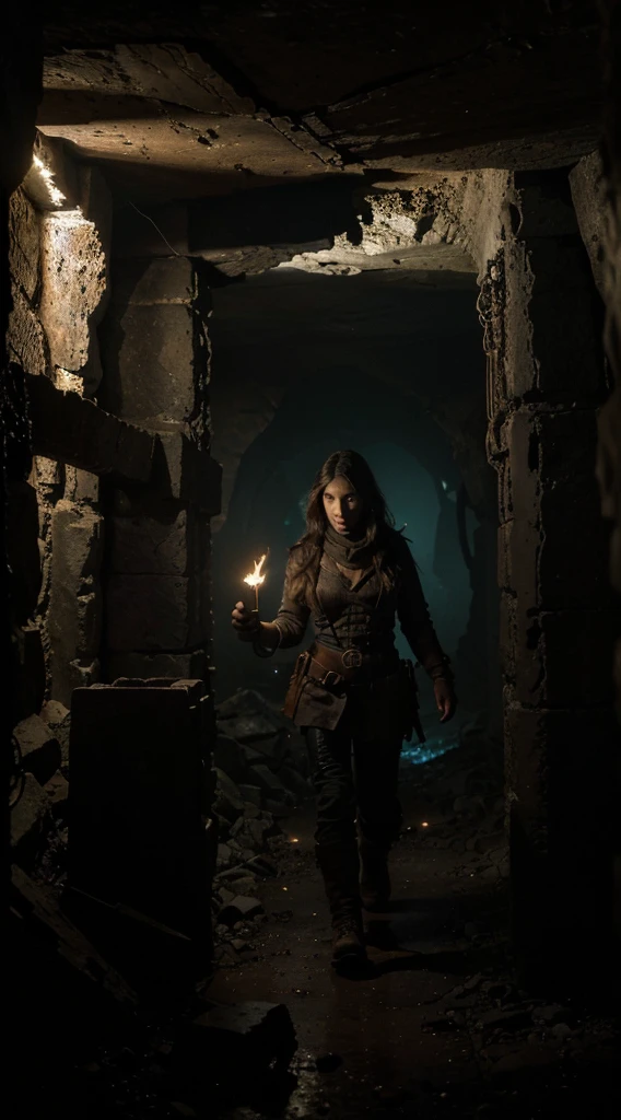 (best quality,highres:1.2),ultra-detailed,(realistic:1.37)
explorers,dressed in archaeologist costumes,torch in hand,searching for a cave in darkness,adventurous exploration,dark and mysterious environment,muddy and rugged terrain,ancient artifacts,glowing torchlight,hidden treasures,narrow passageways,and intricate cave formations,professional gear and equipment,meticulous attention to details,deep shadows and subtle lighting effects,ominous atmosphere,thrilling and suspenseful,subterranean abyss,discovering the unknown,ancient relics and remains,mysterious symbols and inscriptions,aroused curiosity,imminent discovery and revelation,flickering flame,captivating and enigmatic visuals.