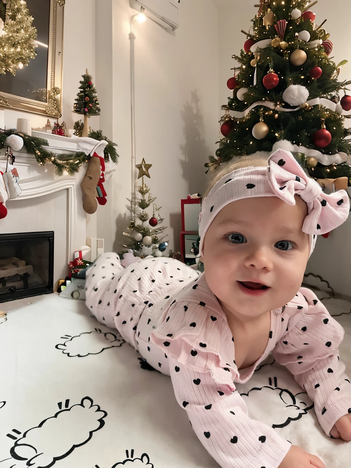 New Year's, room, Christmas tree, toys