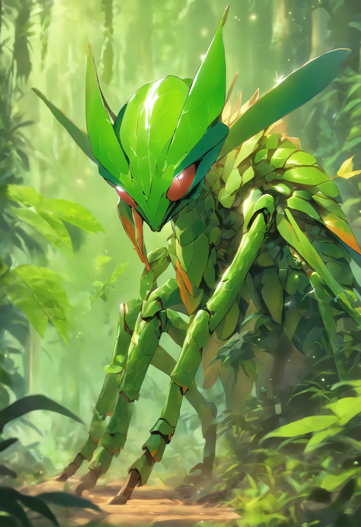 high quality rendering,(8K、Best quality、tmasterpiece:1.2)、(Endless realism、Photorealsitic:1.37)、hyper-detailing,hyper HD,A mantis magnified ten times,zerg,Live wallpaper,This is a painting of a praying mantis resting in a fantasy world,(Dark green insect carapace:1.2),(Exaggerated mantis forelimbs,Carapace with leaf texture:1.3),{Death and Skeletons,three different elements, Time and Mantis, used to design this character.:1.4},monster hunter,((handsome insect,Wrapped in a thick and powerful suit of armor. The metal plate is decorated with an intricate design,This piece of armor highlights the size of the forelimbs)),Insect characters in card games