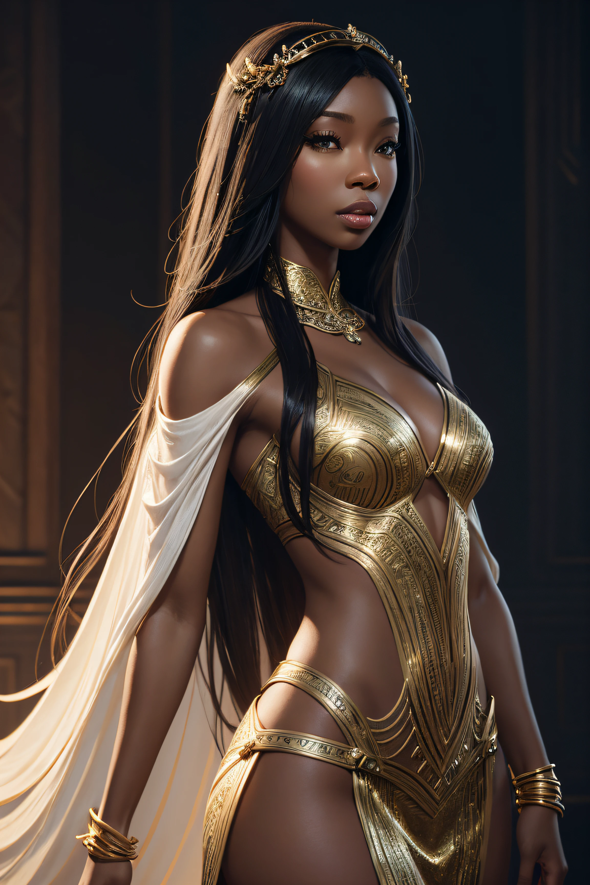 Brandy Norwood, athena sexy clothes, stand in grecce, character portrait, 4 9 9 0 s, long hair, intricate, elegant, highly detailed, digital painting, artstation, concept art, smooth, sharp focus, illustration, art by wlop, charlie bowater and alexandra fomina, no water marks