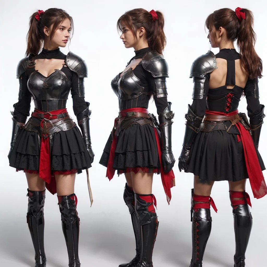 (best quality,Altas,ultra-detalhado,Realistic:1.37),(estilo de fantasia medieval, guerreira:1.1),Rosto bonito e detalhado,long flowing straight hair,vivid colors,foco nítido,profissional,studio lighting