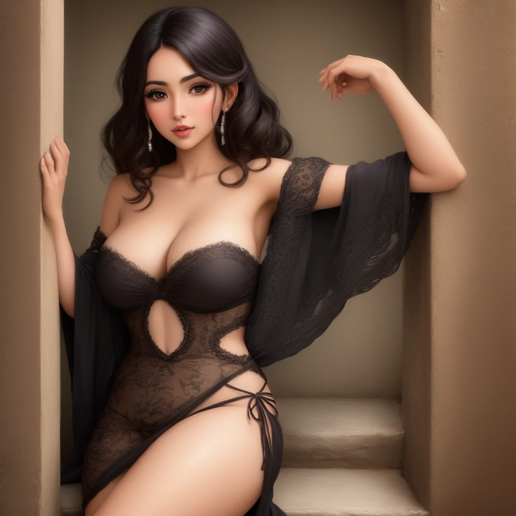 Mujer mexicana, 25-years old, tez morena, ojos color oliva, cabello negro, Super beautiful