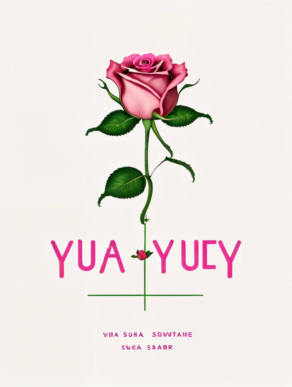 A song cover image with a pink background and a pink rose with sugar sprinkles on it caption should be “Yea”.