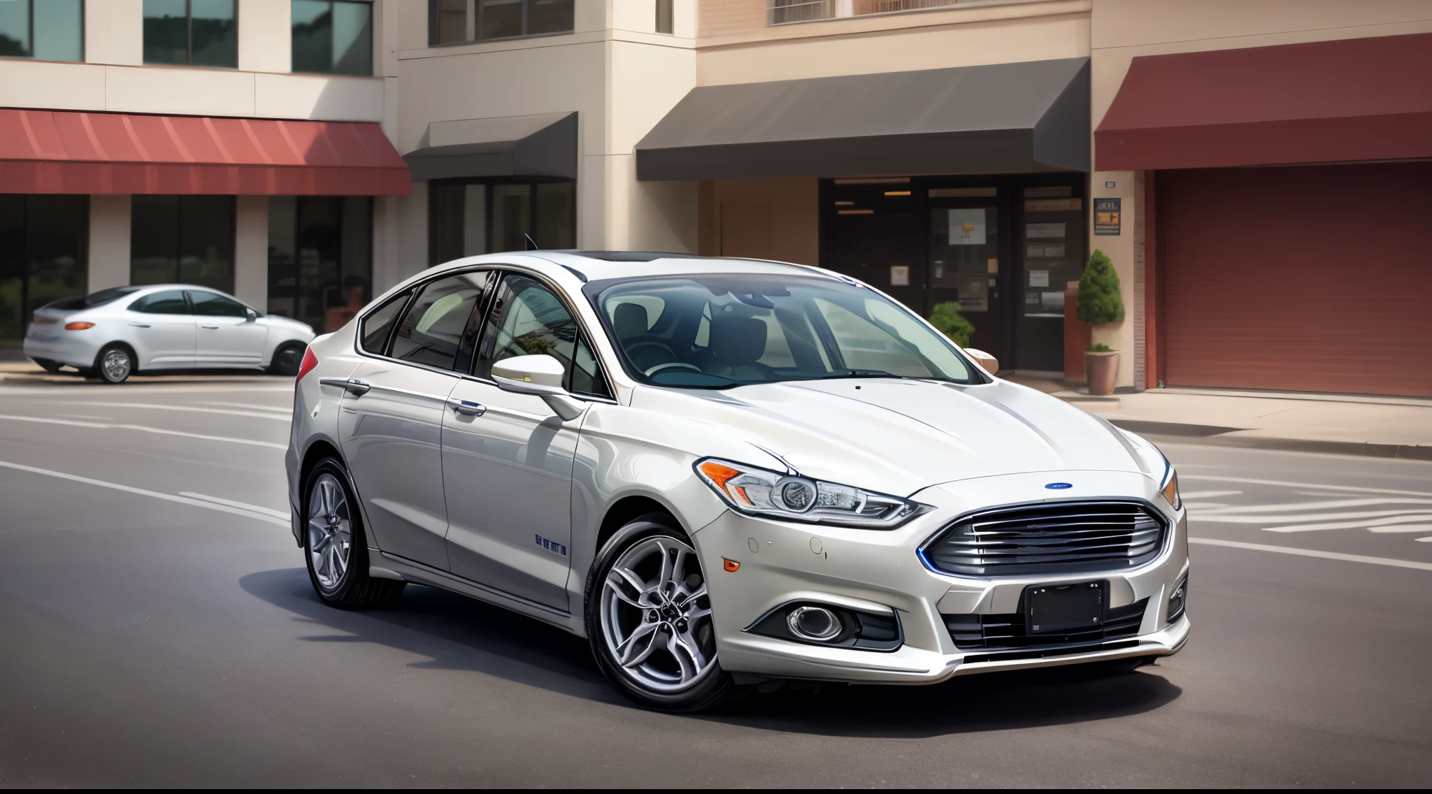 Gray 2011 ford fusion se as a cars character