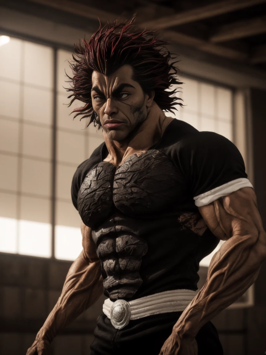 Hünkel,bandage,Silver Hair,Hulk-like body,18-year-old boy,Huge penis,((Being pinned down by black tentacles)),Open your arms wide and clench your fists,Open your mouth wide,Wide, unfocused eyes,Many protruding veins,((Countless black tentacles attack from behind 1.5)),((A pitch black tentacle is thrust into my chest.:1.5)),Full body images,Painful expression,Black undershirt,Huge erect penis,A lot of sweat, tears, drool and semen,In the middle of the Colosseum,Gives off an evil aura,Standing karate stance,Toned Muscles,rape,A monster with a black mist behind it