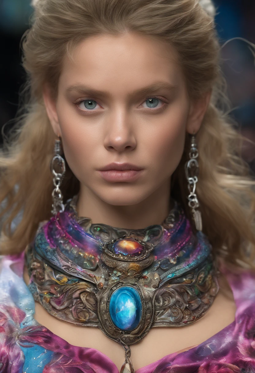collar magico, envuelto con aura de colores
