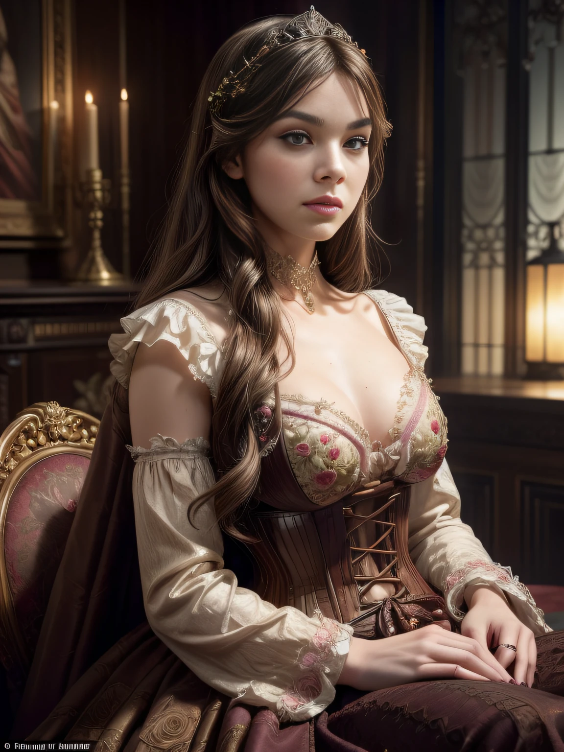 Generate a tender and romantic digital illustrated of hermione granger with (gigantic breast:1,9), showing her cleaveage, sideboobs and underboobs, wearing hogwarts uniform and detailed black bra, Capture the warmth of her body as she holding her breast, paying attention to the details in their attire and surroundings. Create an atmosphere of intimacy and affection, portraying the beauty of her body,((cg realistic)),(raytracing),(8k resolution),(RAW photo),(lens glare),(sharp eye)