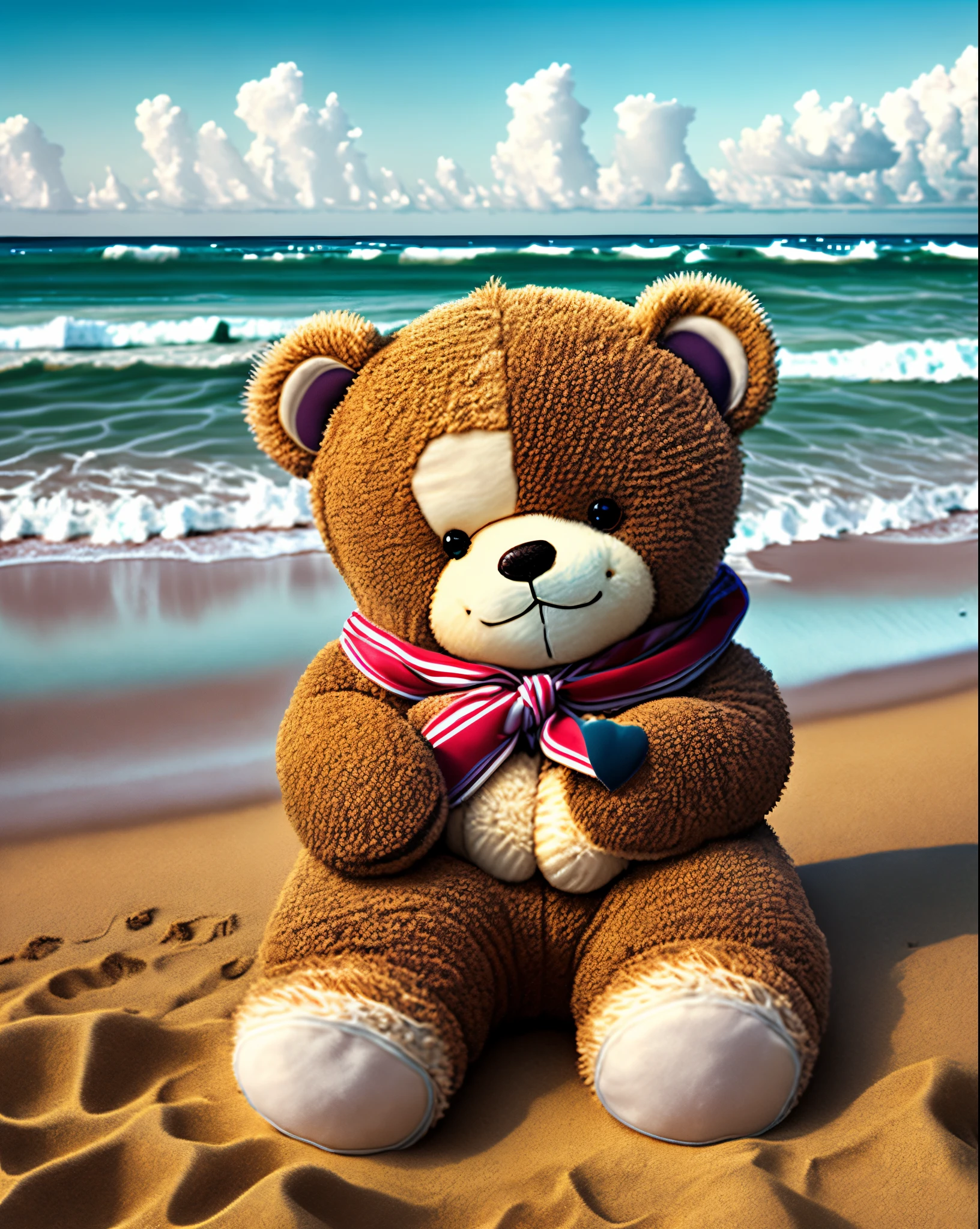 Teddy Bear at the beach.