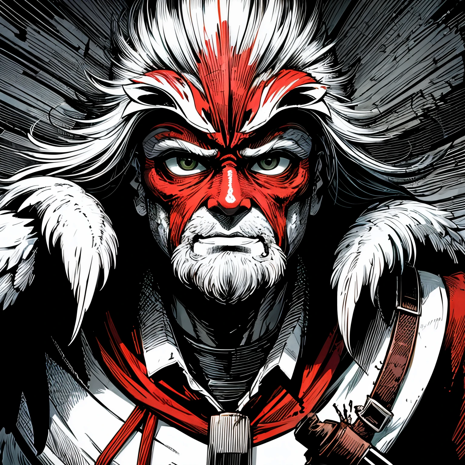Eagle mask killer on his job bloody room bloodthirsty