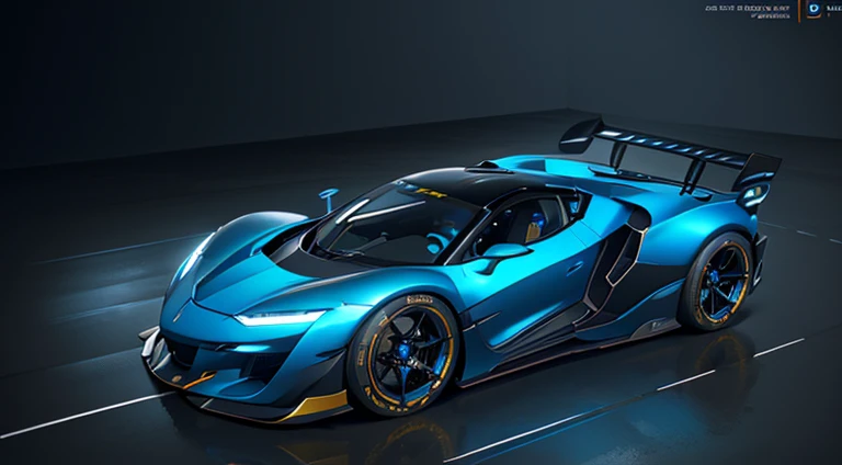a close up of a electric blue car against a black background, exposed parts, missing fenders, lowered suspension, (((racing tyres and alloys)), vehicle concept photo!!, wide body arches, car concept art, highly realistic concept art, hyper real render, deviantart artstation cgscosiety, cg rendering, 3 d hyper realistic render, cgsociety - w 1 0 2 4 - n 8 - i, 3d cg, 3 d cg, keep car in frame, visually balanced, rule of thirds, ostentatious, unreal engine, unity game assets, Forza Horizon inspiration