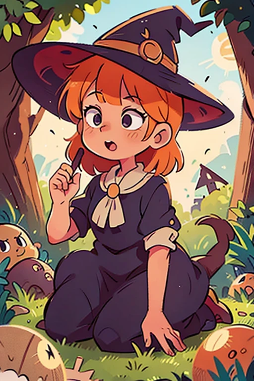 witch adult woman with sun theme