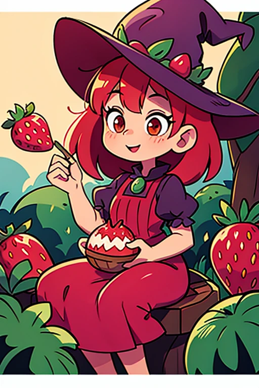 strawberry witch girl