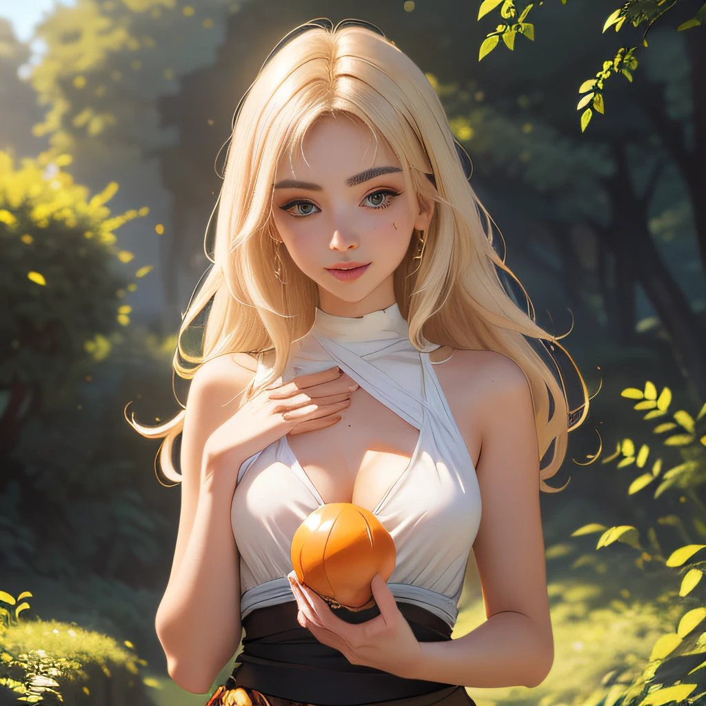 (Extremely detailed 8k wallpaper:2), (photo:2), (22 years old soigne Beautiful girl:2), (gives a lecture to friends:2), detailed (Face and eyes), (hyper realistic:1), (highly detailed:1), (epic realistic:1), rim light, (maximum details:1), cozy, (fullbody:1.3), (looking at viewer:2), (Woman's Attractive Qualities:2), (Attractive Woman:2), (Attractive:2), Smile, Intelligence, Empathy, Gracefulness, Sense of Style, Fitness, Grooming, Optimism, (Sensitivity:2), Sincerity, Romantic Gestures, Playfulness, Fashion Sense, (Sensuality:2), Charm, Modesty, Thoughtfulness, (Femininity:1), Flirtatiousness, Warmth, (Physical attractiveness:2), A beautiful smile, A love of life, strength and power, vulnerability, curiosity, wonder, love, (nature background:2), kawaii, waifu, Beautiful breasts, (attractive body:2), (Beautiful body:2), Beautiful pose, attractive pose, (Beautiful legs:1.0), (Beautiful clothes:1), (classic clothes:2), (elegant clothes:2), (European clothes:2), detailed clothes, (skirt:1), (blouse:1), (provocative pose)