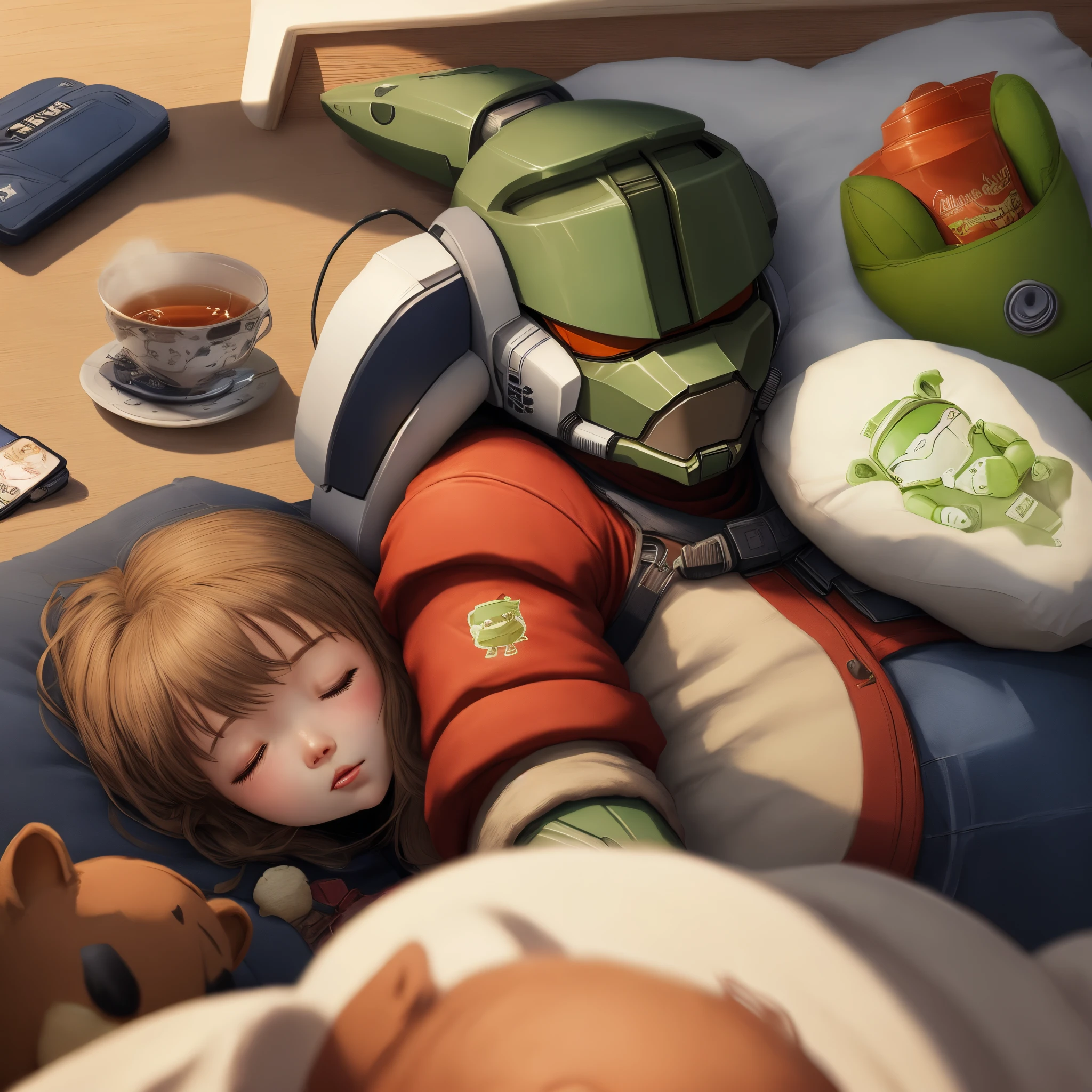 Draw masterchief teabagging sleeping friend