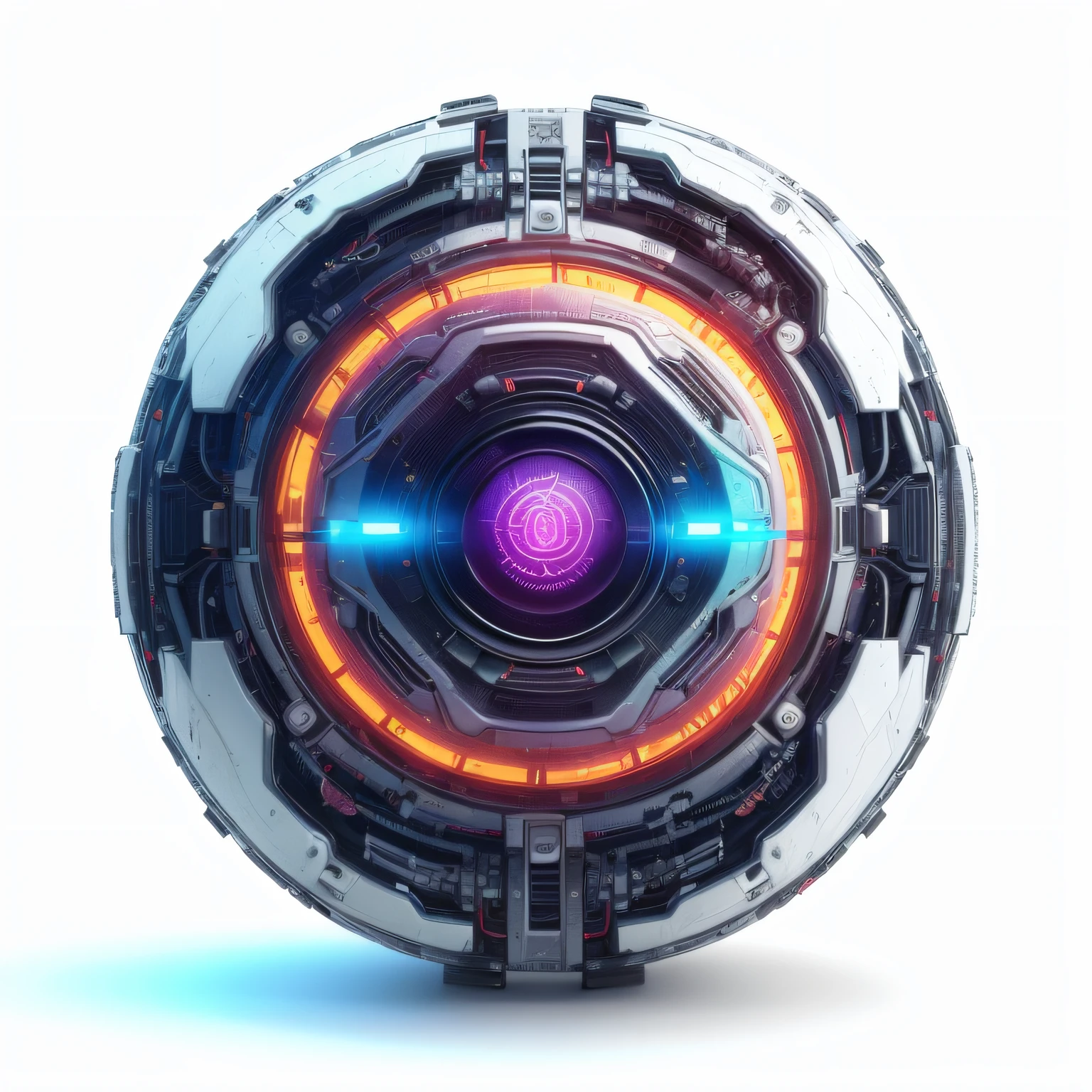fan art, vibrant fan art, reator do arco vermelho, renderizado em keyshot, design do escudo vermelho, Arte conceitual de um reator a arco vermelho, Cyberpunk, emblema do escudo de cor vermelho.