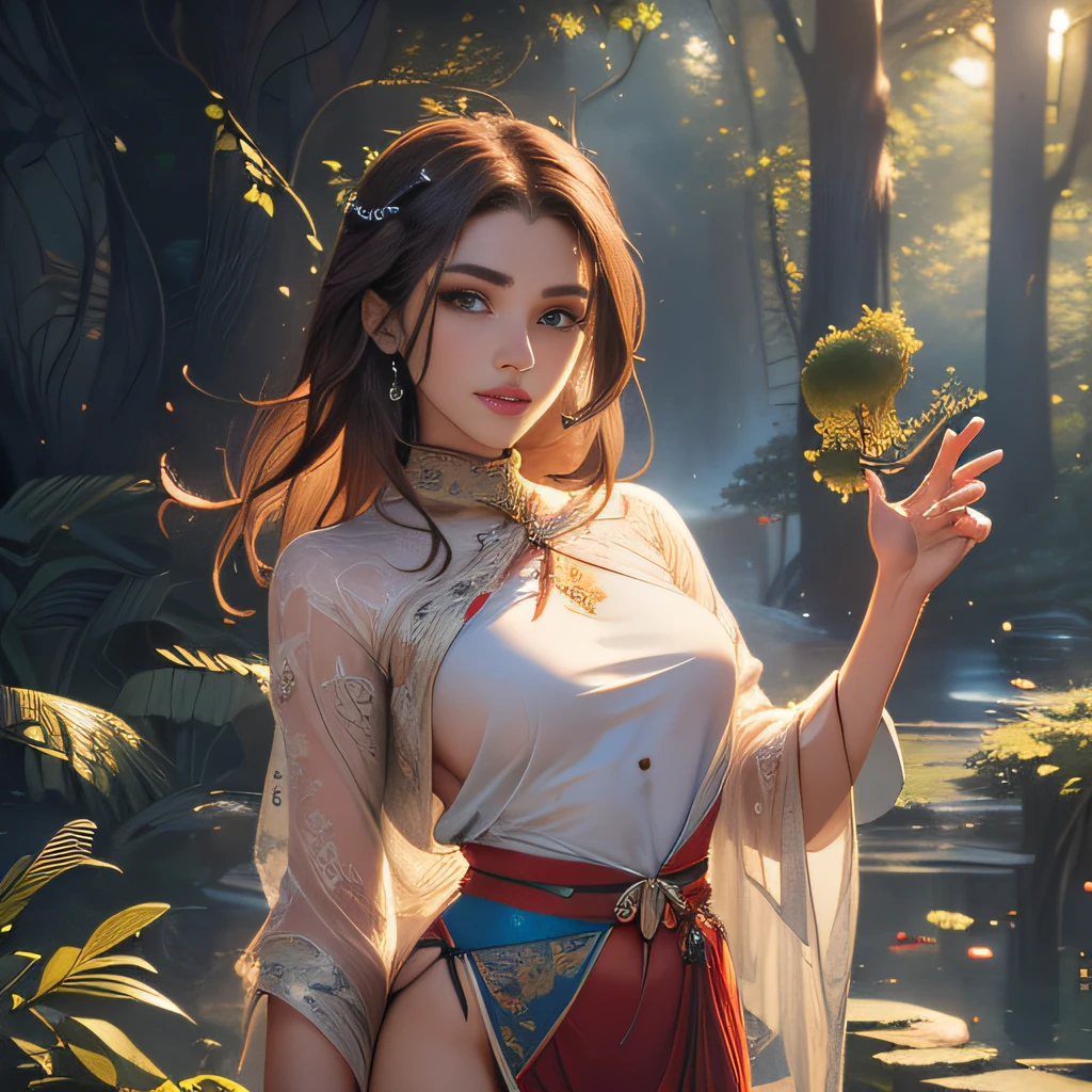 (Extremely detailed 8k wallpaper:2), (photo:2), (24 years old soigne Beautiful girl:2), (gives a lecture to friends:2), detailed (Face and eyes), (hyper realistic:1), (highly detailed:1), (epic realistic:1), rim light, (maximum details:1), cozy, (fullbody:1.3), (looking at viewer:2.0), (Woman's Attractive Qualities:2), (Attractive Woman:2), (Attractive:2), Smile, Intelligence, Empathy, Gracefulness, Sense of Style, Fitness, Grooming, Optimism, (Sensitivity:2), Sincerity, Romantic Gestures, Playfulness, Fashion Sense, (Sensuality:2), Charm, Modesty, Thoughtfulness, (Femininity:1), Flirtatiousness, Warmth, (Physical attractiveness:2), A beautiful smile, A love of life, strength and power, vulnerability, curiosity, wonder, love, (nature background:2), kawaii, waifu, Beautiful breasts, (attractive body:2), (Beautiful body:2), Beautiful pose, attractive pose, (Beautiful legs:1.0), (Beautiful clothes:1), (classic clothes:2), (elegant clothes:2), (European clothes:2), detailed clothes, (skirt:1), (blouse:1), (provocative pose)
