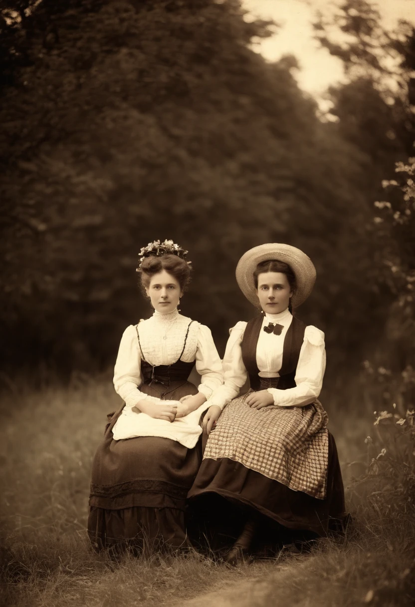 Extrememly realistic country cottage,  dramatic cloudy skies, black mountain college, bloomsbury group, portraiture style of edwardian beauty, layered textures , elegantly formal (Rembrandt Lighting), zeiss lens, ultra realistic, (high detailed skin:1.2), 8k uhd, dslr, Dramatic Rim light, high quality, Fujifilm XT3 HDRI