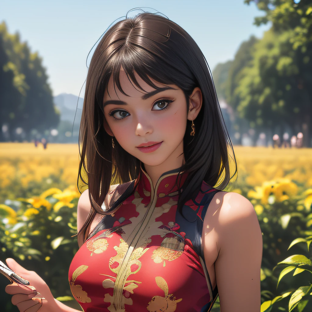 (Extremely detailed 8k wallpaper:2), (photo:2), (26 years old soigne Beautiful girl:2), (gives a lecture to friends:2), detailed (Face and eyes), (hyper realistic:1), (highly detailed:1), (epic realistic:1), rim light, (maximum details:1), cozy, (fullbody:1.3), (looking at viewer:2), (Woman's Attractive Qualities:2), (Attractive Woman:2), (Attractive:2), Smile, Intelligence, Empathy, Gracefulness, Sense of Style, Fitness, Grooming, Optimism, (Sensitivity:2), Sincerity, Romantic Gestures, Playfulness, Fashion Sense, (Sensuality:2), Charm, Modesty, Thoughtfulness, (Femininity:1), Flirtatiousness, Warmth, (Physical attractiveness:2), A beautiful smile, A love of life, strength and power, vulnerability, curiosity, wonder, love, (nature background:2), kawaii, waifu, Beautiful breasts, (attractive body:2), (Beautiful body:2), Beautiful pose, attractive pose, (Beautiful legs:1.0), (Beautiful clothes:1), (classic clothes:2), (elegant clothes:2), (European clothes:2), detailed clothes, (skirt:1), (blouse:1), (provocative pose)
