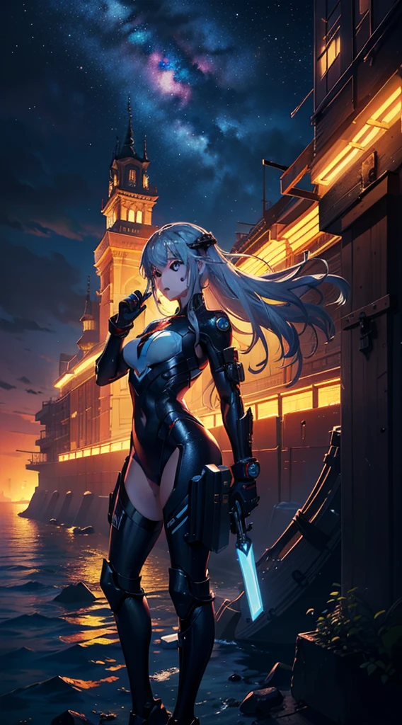 (((master part,best quality,um extremamente delicado e bonito,illustration))),
(de lado,long medium shot),
((uma gracinha_circunstanciado_menina no traje espacial,Beautiful_circunstanciado_face in aerospace_capacete)),(((parte superior do corpo))),(cabelos desgrenhados:0.3),
(((nuvem:0.3),Multiple_Lua,(floating_Fortress Technology Machines),night sky background)),
(Cyberpunk_aeroespaço_capacete),
