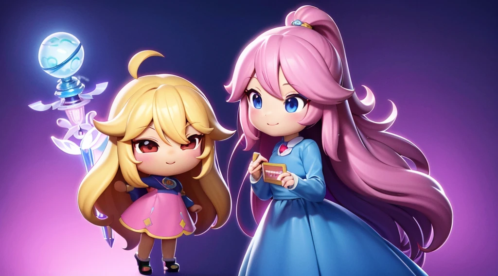 Chibi, O Anime, ....3d, fofo, Sketch of 1 cute girl face, com vestido, magic wand, kawaii, design de personagens de alta qualidade, A Arte do Design de Personagens, Arte infantil em Artstation, design de personagem altamente detalhado, arte conceitual dos desenhos animados, design de personagens, design de personagem profissional,  arte conceitual do design de personagens, Colorful concept art design illustration, arte conceitual do personagem, Design de personagem estilizado, [ design de personagens