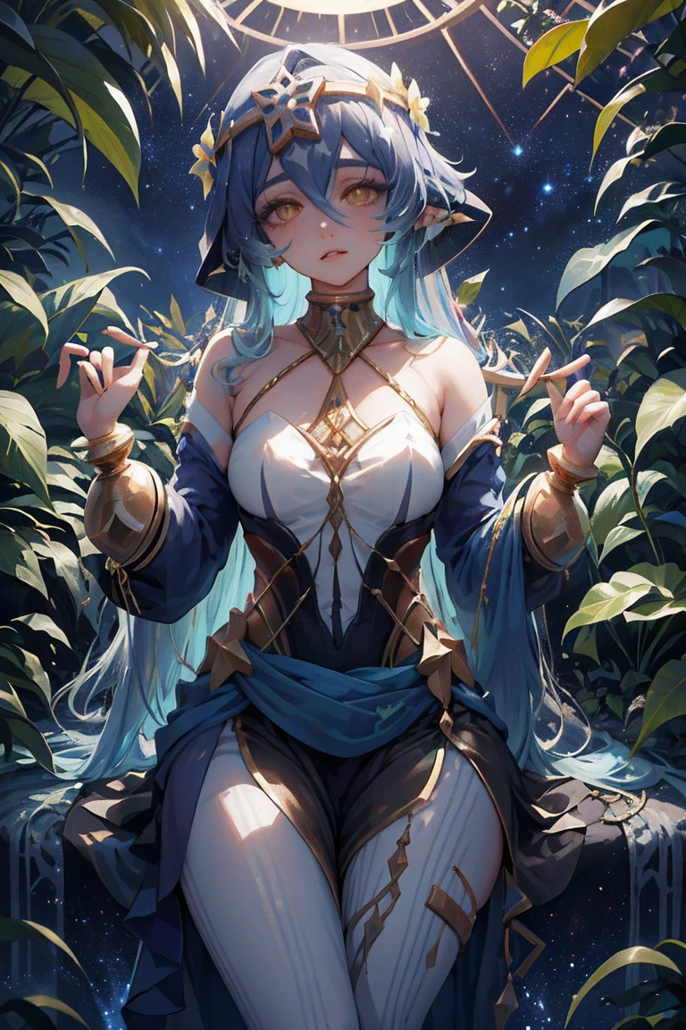 Goddess with headphones、1 female、Wearing a transparent robe、Big Breasts、sexy、Moonlight、Unbuttoned、Downlight、full moon、Greek Mythology、middle ages、Fantasy、Ancient、Butt、Beautiful buttocks、Plump、Sideboob、Half naked、Bathing in a lake in the forest