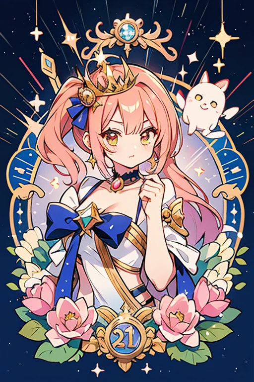 anime style; 3d; glitter; horoscope sign Cancer queen;