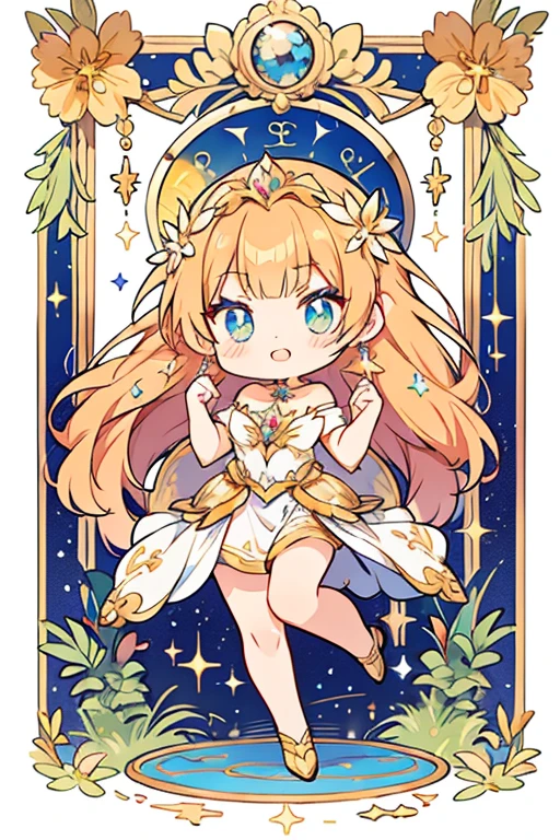 anime style; 3d; glitter; horoscope sign Leo goddess;