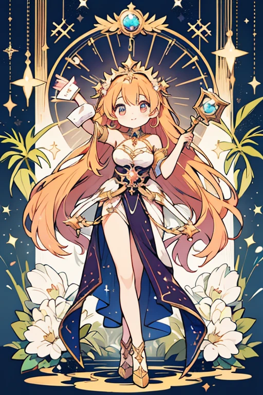 anime style; 3d; glitter; horoscope sign Virgo goddess;