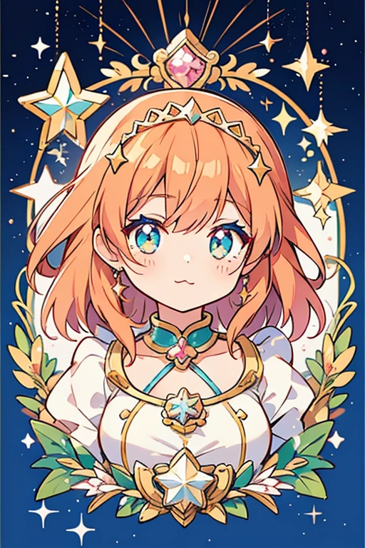 anime style; 3d; glitter; horoscope sign Virgo diva;
