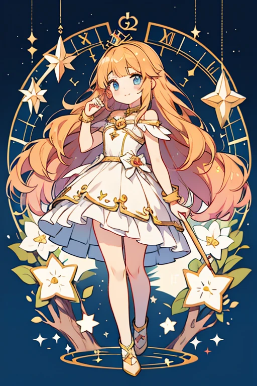 anime style; 3d; glitter; horoscope sign Libra princess;