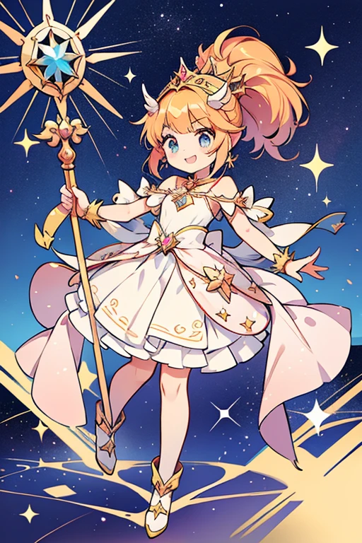 anime style; 3d; glitter; horoscope sign Sagittarius princess