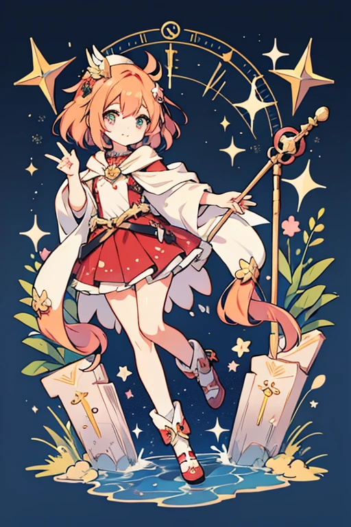 anime style; 3d; glitter; horoscope sign Sagittarius