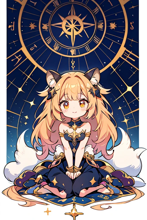 anime style; 3d; glitter; horoscope sign Capricornus goddess