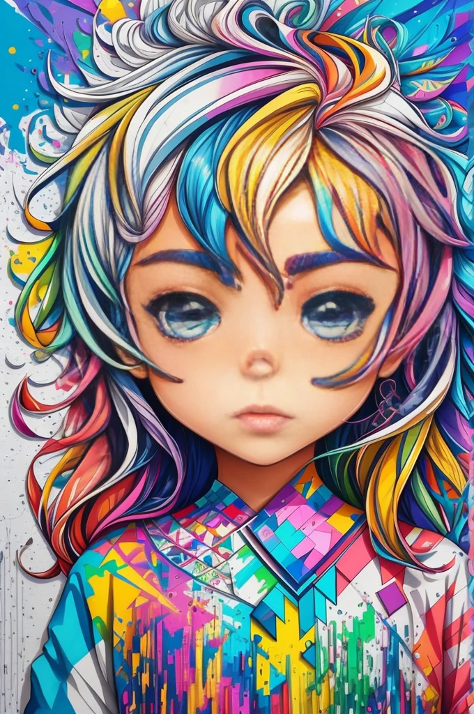 Eduardo Kobra acolchoamento ,multidimensional geometric wall PORTRAIT, arte, Chibi, Yang016K, lindo, Colouring, Primary works, qualidade superior, melhor qualidade, Arte Oficial, Beautiful and Aesthetic,), Eduardo Kobra acolchoamento ,multidimensional geometric wall PORTRAIT, arte, Chibi, Yang016K, lindo, Colouring, Primary works, qualidade superior, melhor qualidade, Arte Oficial, Beautiful and Aesthetic,