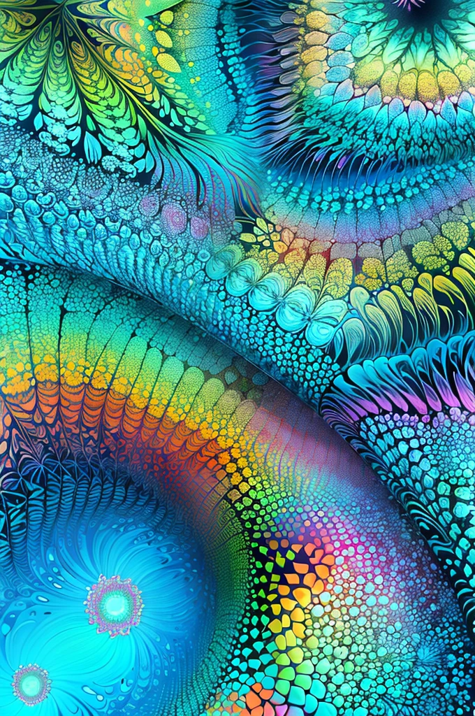 flores coloridas, pena, (master part, Qualidade Superior, best quality, Arte Oficial, Beautiful and Aesthetic:1.2), (Arte Fractal:1.3),