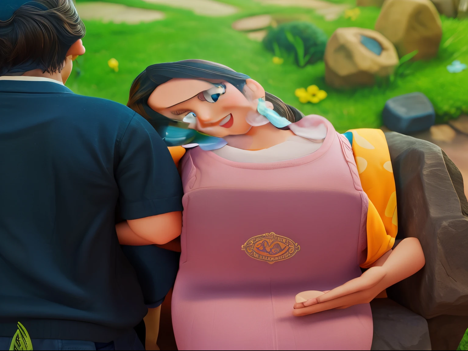 Disney 3D lovey couple realastic