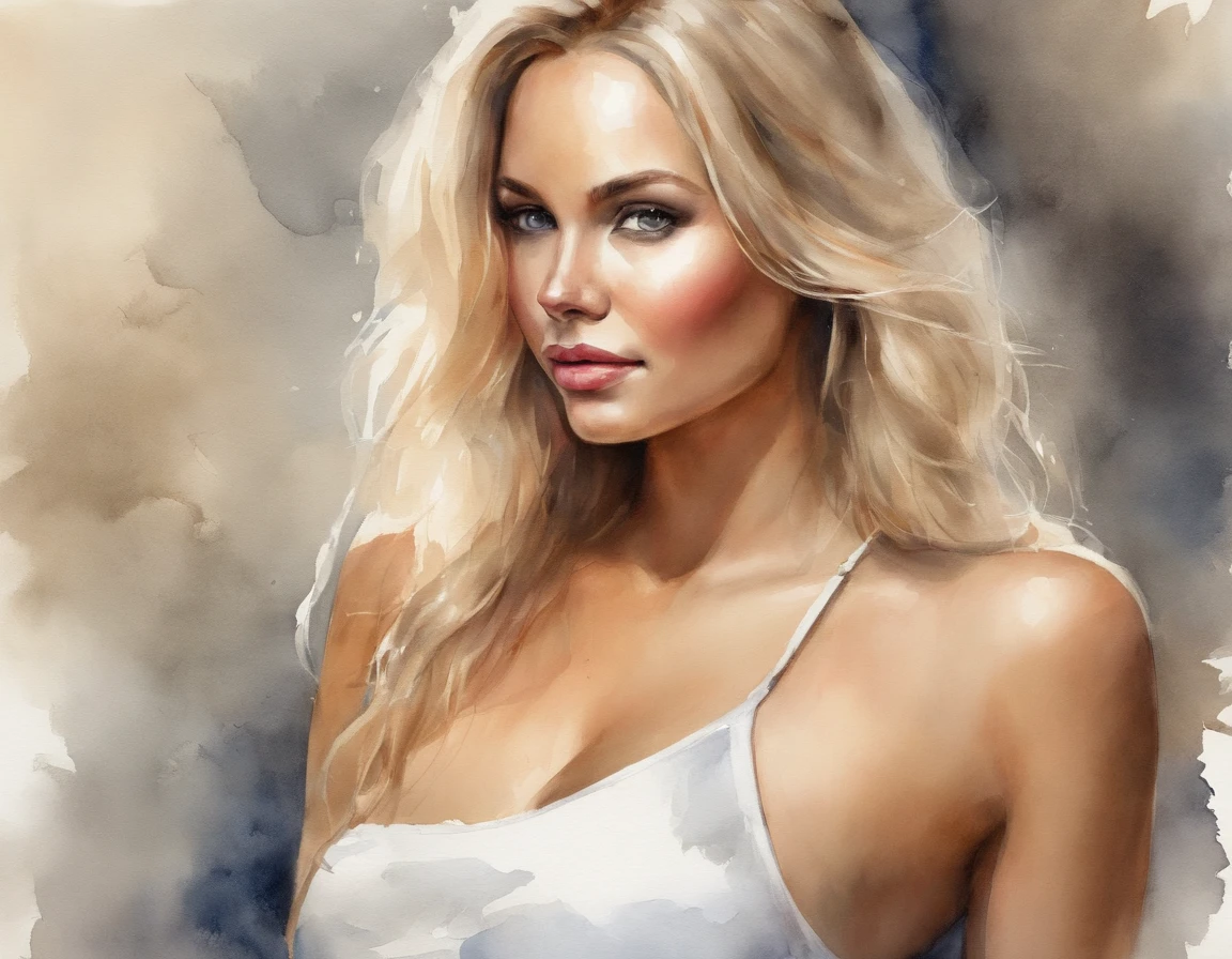 Blonde beautiful girl, NAKED, perfect body proportions, best quality, masterpiece, ultra high resolution, (photorealistic:1.4), raw photo, shiny skin, BRIGHT BODY, dramatic lighting, full body, big breasts, exposed breasts,