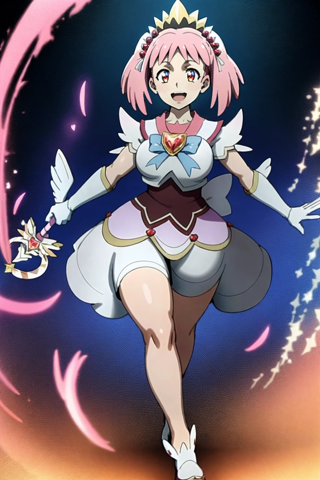 masterpiece, best quality, indoors, mamikafairy, 1girl, solo, looking at viewer,, hand arms full body,boots, standing,cute,breast, curvy, female,fantasy goddess,there is a cartoon picture of a woman with a very huge breast, glowing divine being, glowing holy aura, inspired by Luma Rouge, the non-binary deity of spring, ethereal rainbow nimbus, the aura goddess of fire, inspired by Mariel, glowing aura around her, astral aura, as the goddess of the sun, “uwu the prismatic person, big breast, serious, beautiful eyes, , full body, walking, long robe, long dress, ,priestess ,holy, smile, god rays, ray tracing, sparkle, cinematic lighting, UHD, retina, masterpiece, ccurate, anatomically correct, textured skin, super detail, high details, high quality, award winning, best quality, highres, 1080P, HD, 4K, thunder aura, light aura,full, snak staff,closed mouth, huge breast, curvy, bimbo,standing, happy, smiling,smile, open mouth ,holy, , god rays, ray tracing, sparkle, cinematic lighting, UHD, retina, masterpiece, ccurate, anatomically correct, textured skin, super detail, high details, high quality, award winning, best quality, highres, 1080P, HD, 4K, thunder aura, light aura,full, staff holding, determined, long sleevess, long skirt, long skirt,(highest quality,4k,8k,highres,masterpiece:1.2),ultra-detailed,(r1.37),holy magical girl,holy aura,halo,sacred light,shimmering radiance,mystical energy,heavenly glow,supernatural beauty,golden and silver tones,ethereal atmosphere,divine power,miraculous transformation,s,female protagonist,enchanted wand,magical sparkles,majestic crown,sparkling eyes and lips,sacred symbols,spiritual energy,celestial energy,serene expression,glowing path,holy garden of flowers,luminous patterns,peaceful surroundings,dreamy ambiance,healing light,the power of love,celestial music,surreal scenery,magical crystals,transcendent colors,dancing lights,heavenly beings,imaginative composition,legendary adventures,supernatural companions,motionless