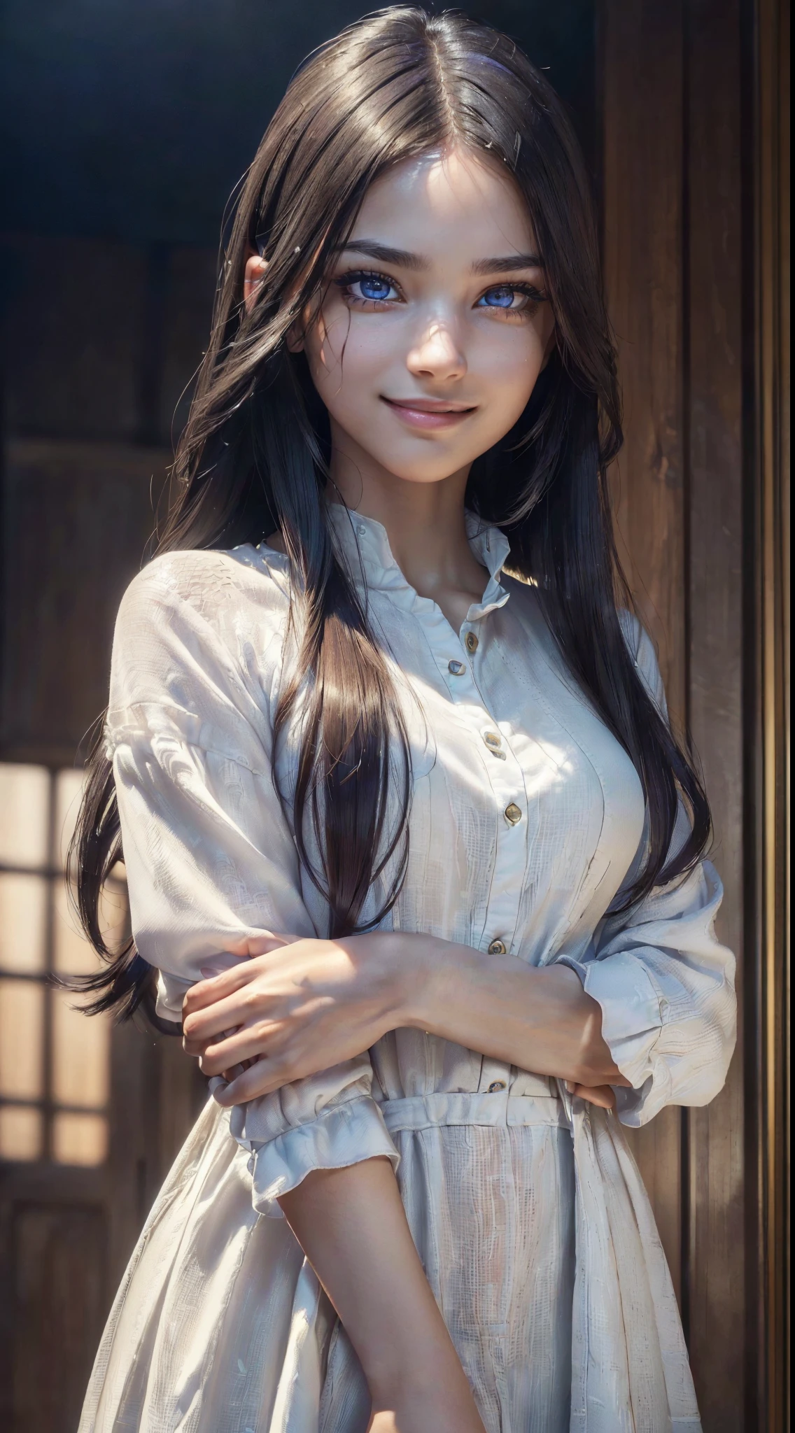 (((front view))), ((Masterpiece)), ((ultra high definition)), ((ultra high resolution)), ((full sharpness)), ((maximum quality)), ((Cinematic)), ((8k)), ((very ugly girl)), ((alone)), ((full body)), ((ultra detailed face)), ((ultra detailed eyes)), ((ultra realist eyes)), ((ultra detailed irises)), ((totally normal irises)), (((identical irises))), ((ultra delicate hands)), ((ultra detailed hands)), ((very small hands)), ((ultra detailed fingers)), ((natural lighting)), ((malicious smile)), ((smooth skin)), ((natural skin), ((totally ultra realistic)), ((repeat the same face)), ((always the same face)), ((repeat always the same face)), ((always the same body)), ((always the same proportions)), ((always the same clothes)), ((looking at the camera)), ((natural colors))