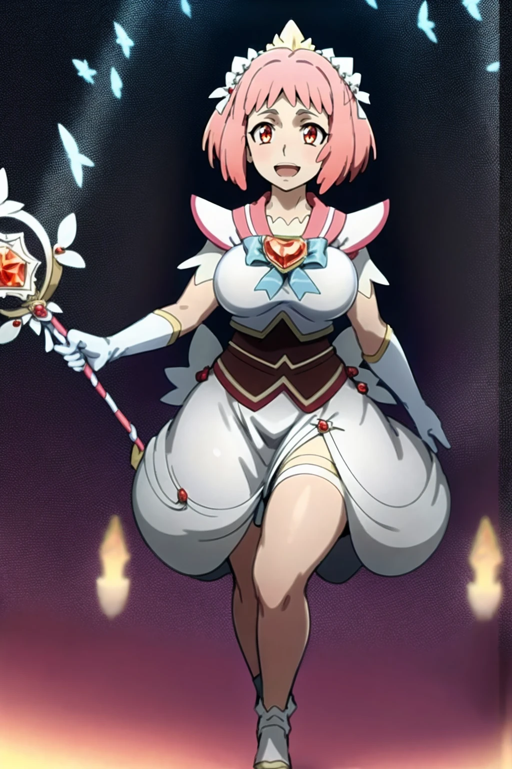 mamika,huge breast, curvy, long dress, long robes, , long skirt, tall female, smile, happy, blush,emale,fantasy goddess,there is a cartoon picture of a woman with a very large breast, glowing angelic being, glowing holy aura, inspired by Luma Rouge, the non-binary deity of spring, ethereal rainbow nimbus, the butterfly goddess of fire, inspired by Marie Angel, glowing aura around her, astral fairy, as the goddess of the sun, “uwu the prismatic person, big breast, happy, beautiful eyes, , full body, walking, long robe, long dre, , nun, priestess ,holy, venus body, curvy, huge breast, forest, long skirt, coat, very long skirt,coat, europe, france, french, pantyhose, walking, pink hair, smile, happy,open mouth, blush,1girl, village, europe