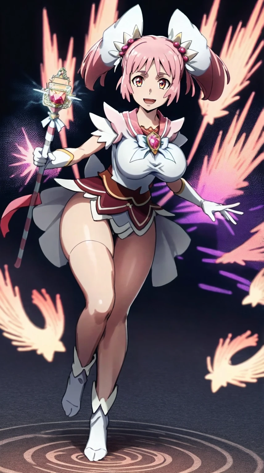masterpiece, best quality, indoors, mamikafairy, 1girl, solo, looking at viewer,, hand arms full body,boots, standing,cute,breast, curvy, female,fantasy goddess,there is a cartoon picture of a woman with a very large breast, glowing divine being, glowing holy aura, inspired by Luma Rouge, the non-binary deity of spring, ethereal rainbow nimbus, the aura goddess of fire, inspired by Mariel, glowing aura around her, astral aura, as the goddess of the sun, “uwu the prismatic person, big breast, serious, beautiful eyes, , full body, walking, long robe, long dress, ,priestess ,holy, smile, god rays, ray tracing, sparkle, cinematic lighting, UHD, retina, masterpiece, ccurate, anatomically correct, textured skin, super detail, high details, high quality, award winning, best quality, highres, 1080P, HD, 4K, thunder aura, light aura,full, snak staff,closed mouth, huge breast, curvy, bimbo,standing, happy, smiling,smile, open mouth ,holy, , god rays, ray tracing, sparkle, cinematic lighting, UHD, retina, masterpiece, ccurate, anatomically correct, textured skin, super detail, high details, high quality, award winning, best quality, highres, 1080P, HD, 4K, thunder aura, light aura,full, staff holding, determined, long sleevess, long skirt, long skirt,(highest quality,4k,8k,highres,masterpiece:1.2),ultra-detailed,(r1.37),holy magical girl,holy aura,halo,sacred light,shimmering radiance,mystical energy,heavenly glow,supernatural beauty,golden and silver tones,ethereal atmosphere,divine power,miraculous transformation,s,female protagonist,enchanted wand,magical sparkles,majestic crown,sparkling eyes and lips,sacred symbols,spiritual energy,celestial energy,serene expression,glowing path,holy garden of flowers,luminous patterns,peaceful surroundings,dreamy ambiance,healing light,the power of love,celestial music,surreal scenery,magical crystals,transcendent colors,dancing lights,heavenly beings,imaginative composition,legendary adventures,supernatural companions,huge breast, curvy