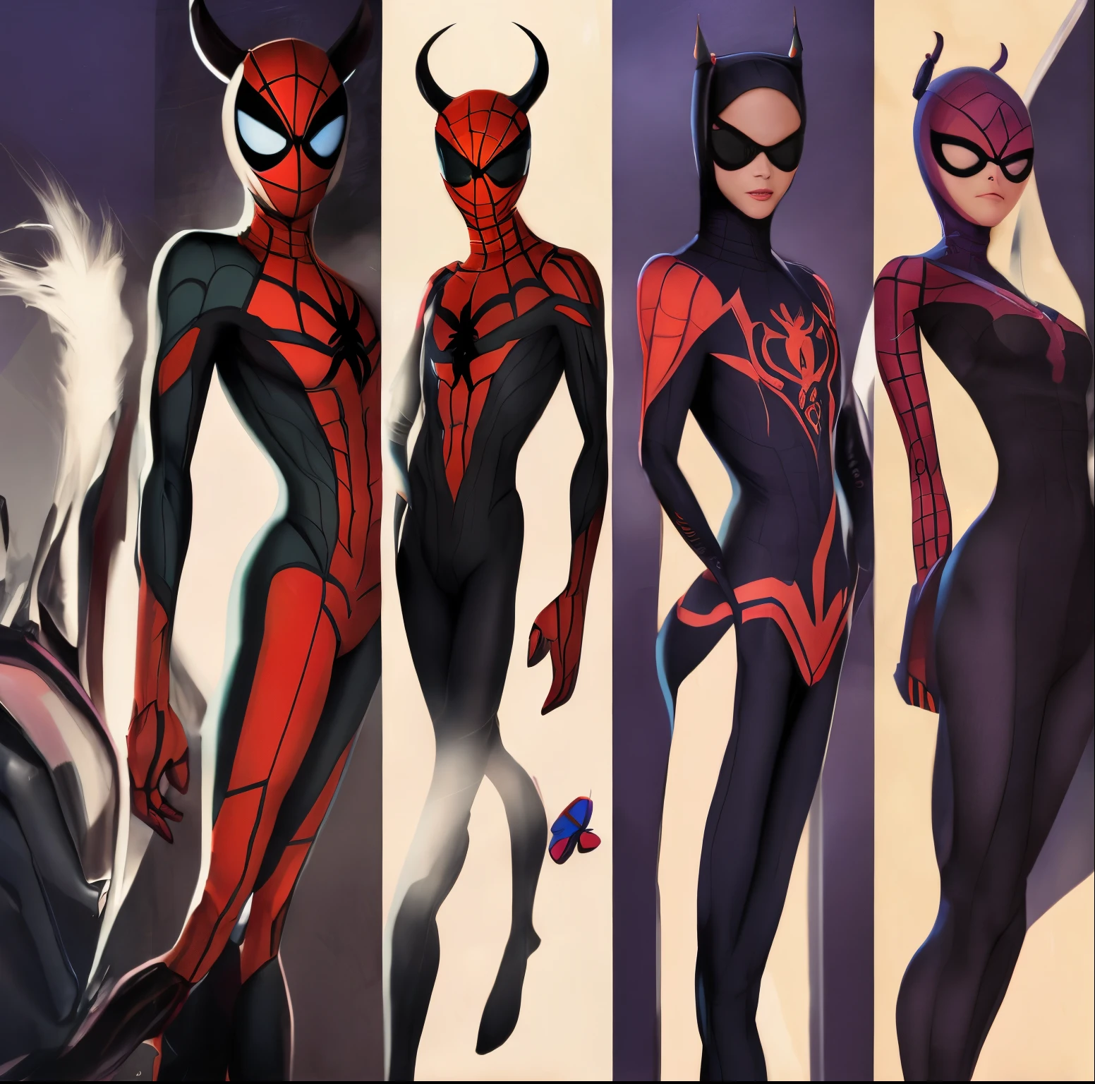 A spider-verse person, but instead of a spider themed suit it’s butterfly themed