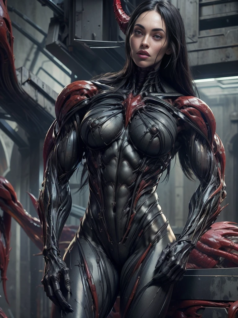 (1 skinless girl), (carnage skinless physique:1.5), (megan fox:1.5), (1 super muscular undead skinless succubus with gigantic horns:1.5), (covered in red necrotic rotting skinless muscle:1.5), (exposed muscular anatomy:1.5), (perfect fingers:1.25),(8k, RAW photo, photorealistic:1.25), dark horrific scary atmosphere, hellish landscape, Hellraiser like atmosphere,, by bernie wrightson and christos achilleos and thomas cook; 64k