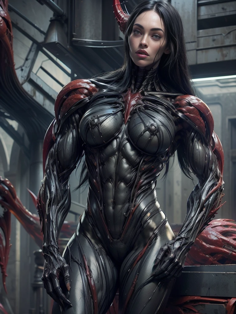 (1 skinless girl), (carnage skinless physique:1.5), (megan fox:1.5), (1 super muscular undead skinless succubus with gigantic horns:1.5), (covered in red necrotic rotting skinless muscle:1.5), (exposed muscular anatomy:1.5), (perfect fingers:1.25),(8k, RAW photo, photorealistic:1.25), dark horrific scary atmosphere, hellish landscape, Hellraiser like atmosphere,, by bernie wrightson and christos achilleos and thomas cook; 64k