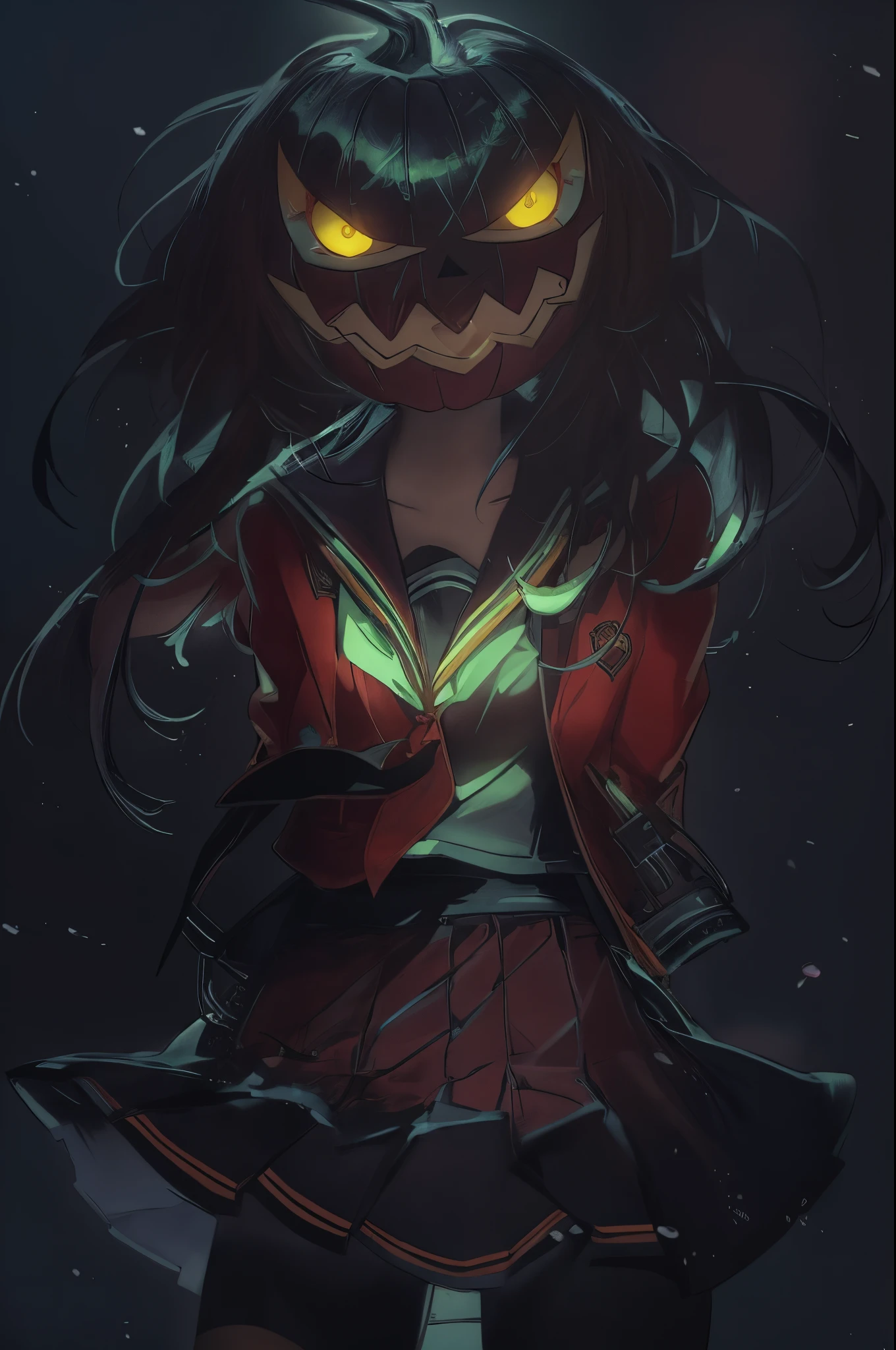 Chica anime con cabeza de calabaza y traje de marinero., Anime Art Wallpaper 8K, Chica de anime demonio, Estilo de arte de Halloween, Estilo anime 4K, Anime Art Wallpaper 4K, Anime Art Wallpaper 4K, Fondos de pantalla de anime, Gapmoe Yandere Grimdark, Fondo de pantalla de anime 4k, Fondos de pantalla de anime 4k, Anime Wallpaper 4k, Anime Wallaper, Chica monstruo de anime